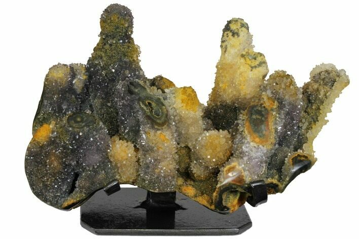Amethyst Stalactite Formation on Metal Stand - Uruguay #157449